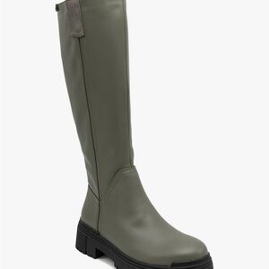 NWOB Emmshu by Coolway Chic Over the Knee Olive Riding Combat Boots